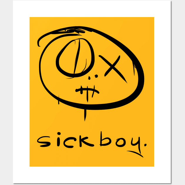 Inktober 18 - 01 Sickboy Wall Art by workofimp